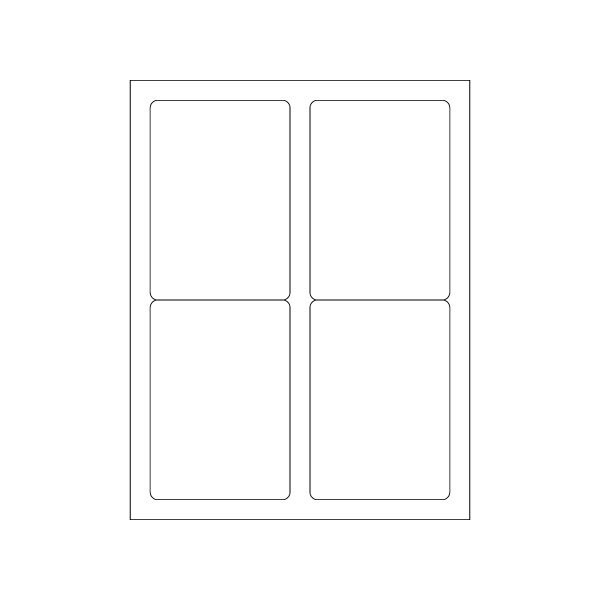 Bsc Preferred 3-1/2 x 5'' White Rectangle Laser Labels - Master Case, 400PK BUY00021367 - main
